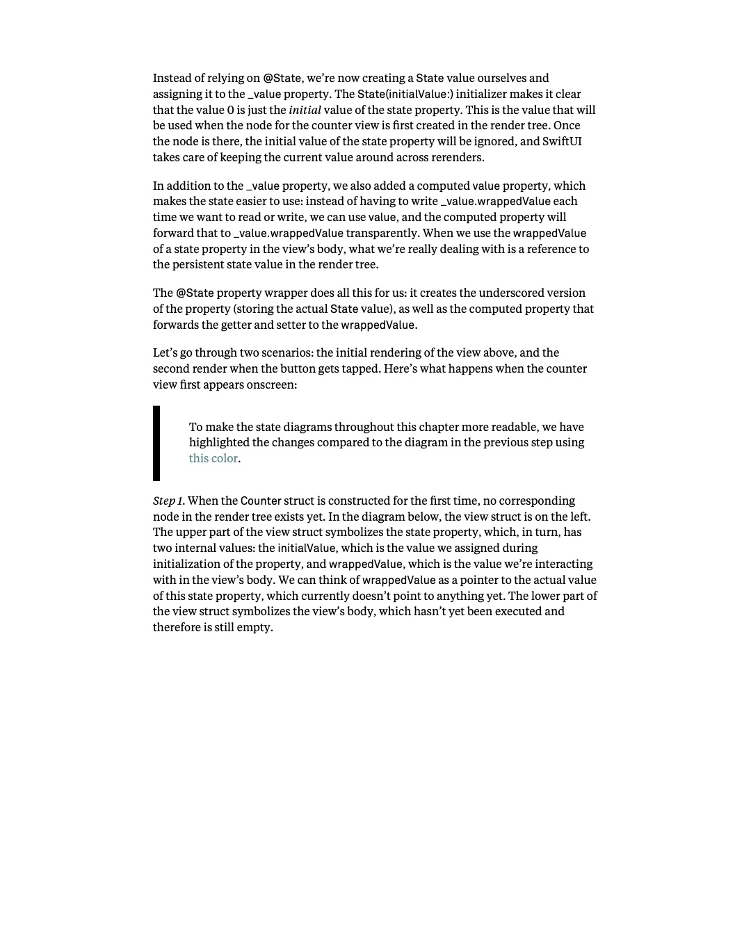 원문 25쪽: State 저장소와 최초 렌더링의 첫 단계