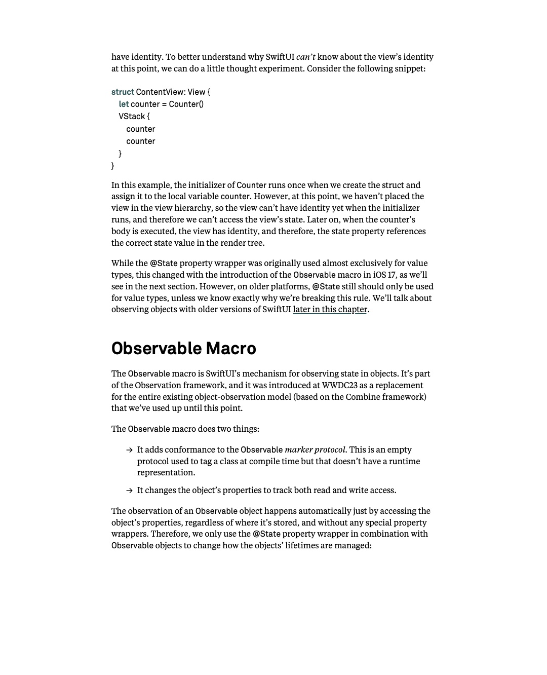 원문 31쪽: View의 identity와 Observable macro