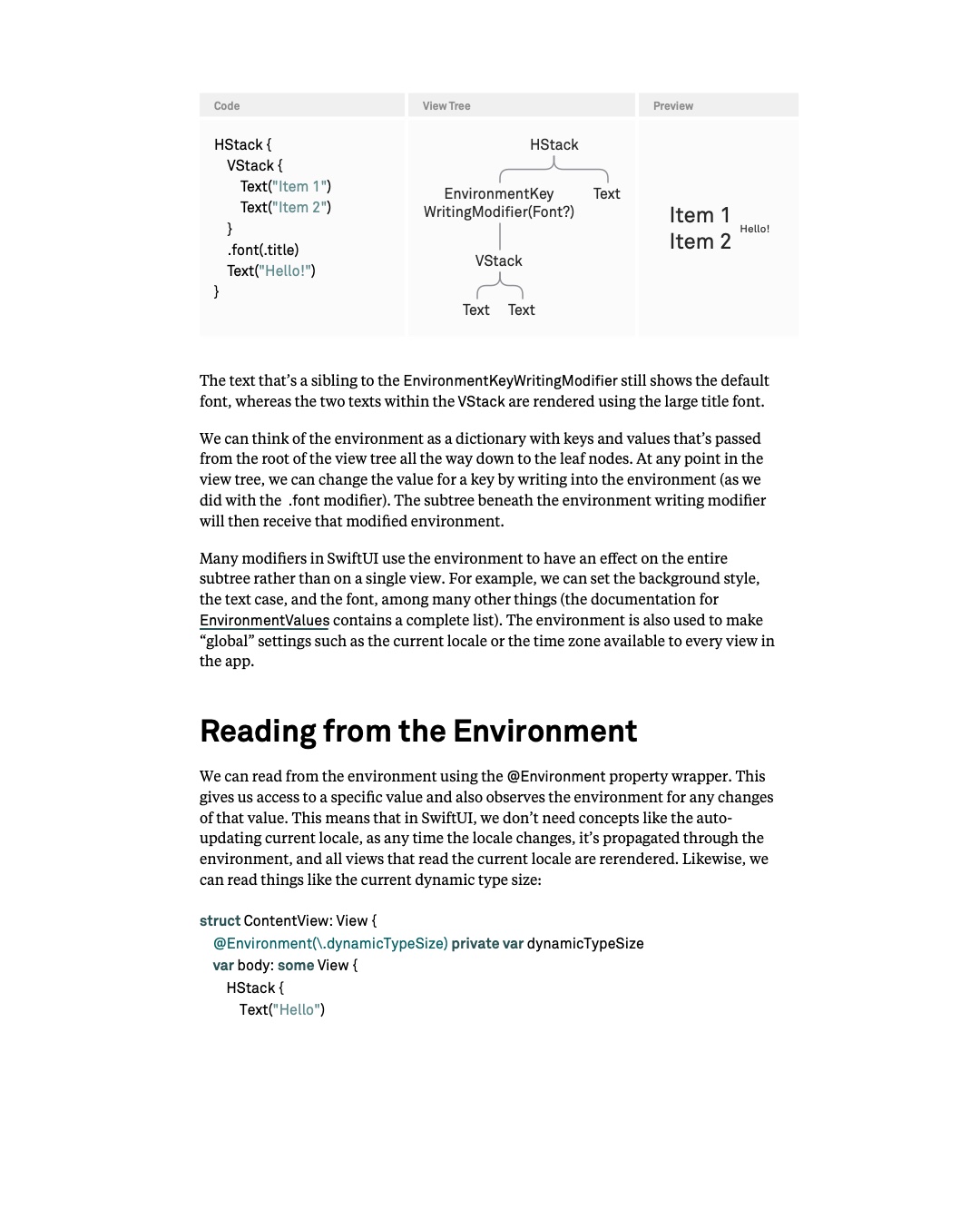 원문 93쪽: environment의 전달 범위와 dynamic type 예제