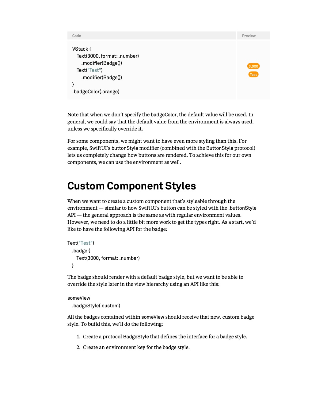 원문 98쪽: badgeColor 예제와 component style API