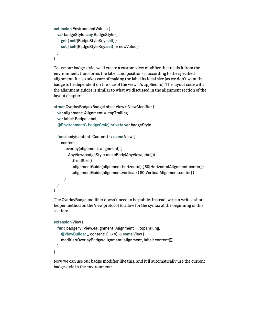 원문 100쪽: OverlayBadge와 badge helper 구현
