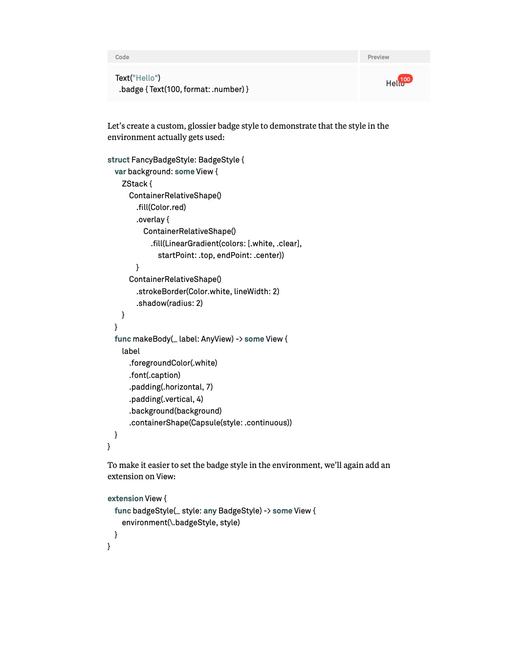 원문 101쪽: FancyBadgeStyle의 외형과 구현