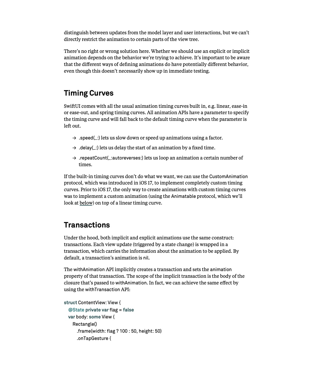 원문 112쪽: timing curve와 transaction 예제의 앞부분