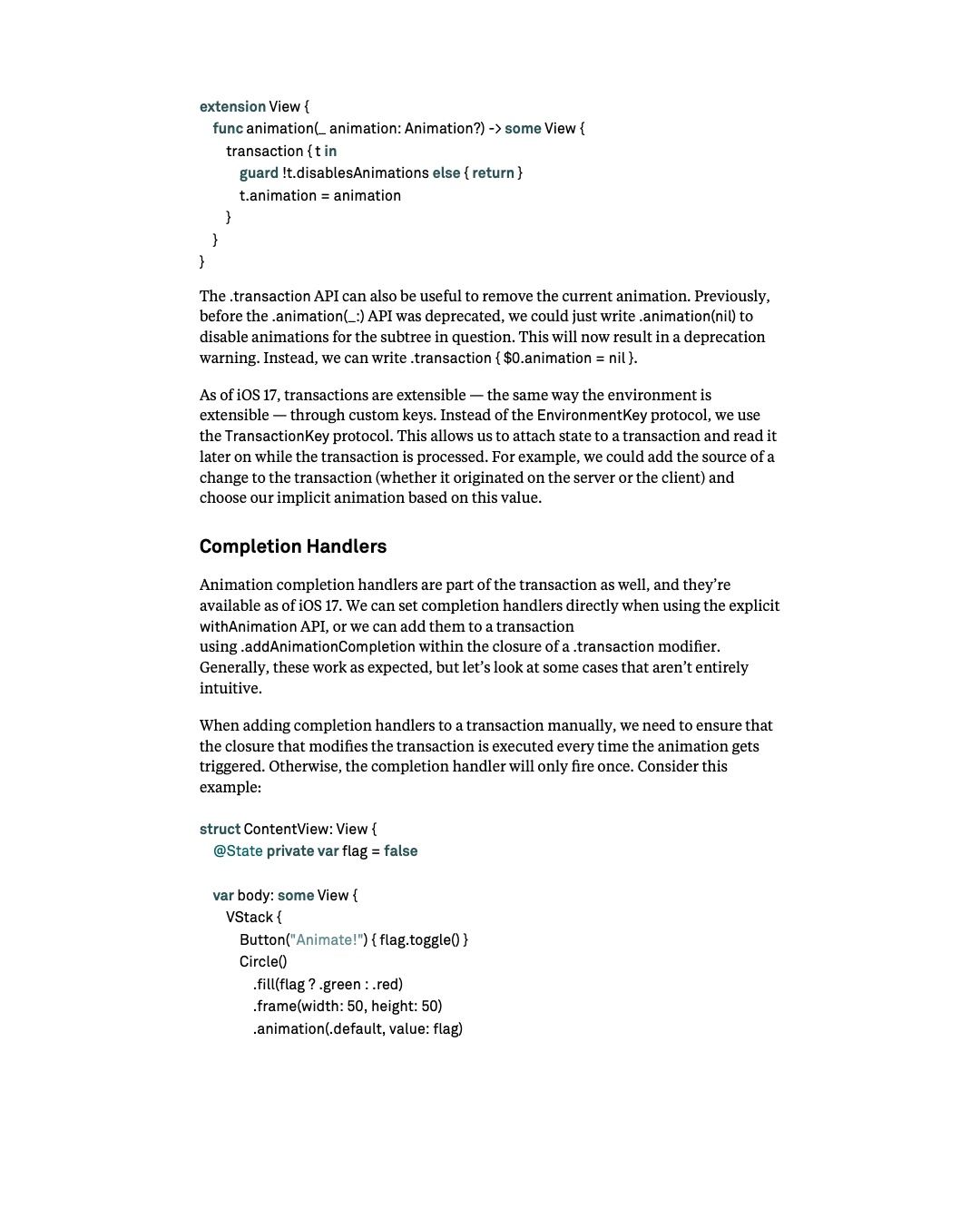 원문 114쪽: transaction 확장과 completion handler 예제의 앞부분