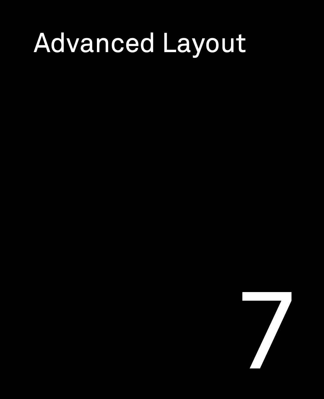 원문 131쪽: Advanced Layout 장 표지