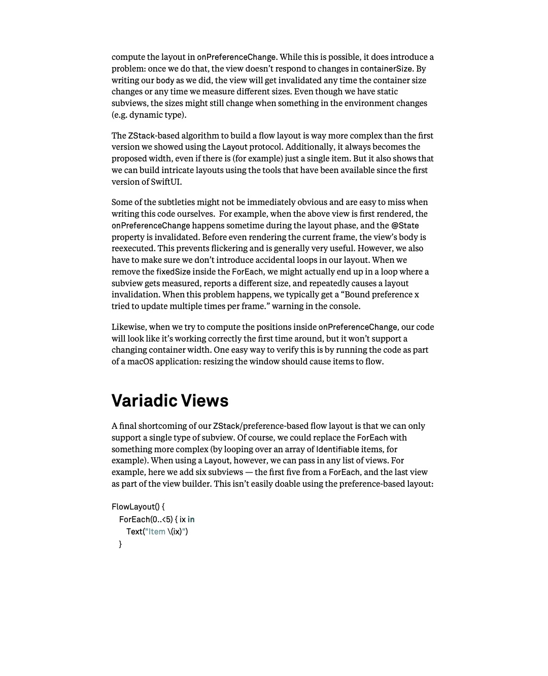 원문 144쪽: Preference layout의 갱신과 loop, Variadic View
